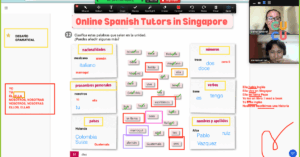 IB Spanish tutor teaching online to Singapore student