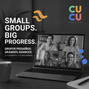 International parents attending small group online Spanish classes in Madrid with CUCU Spanish
